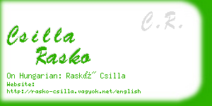 csilla rasko business card